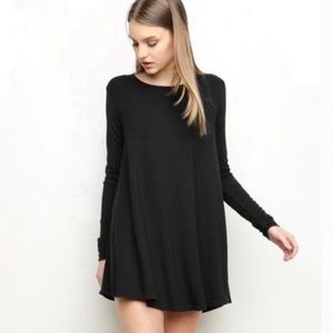 Brandy Melville Black Long Sleeve Dress